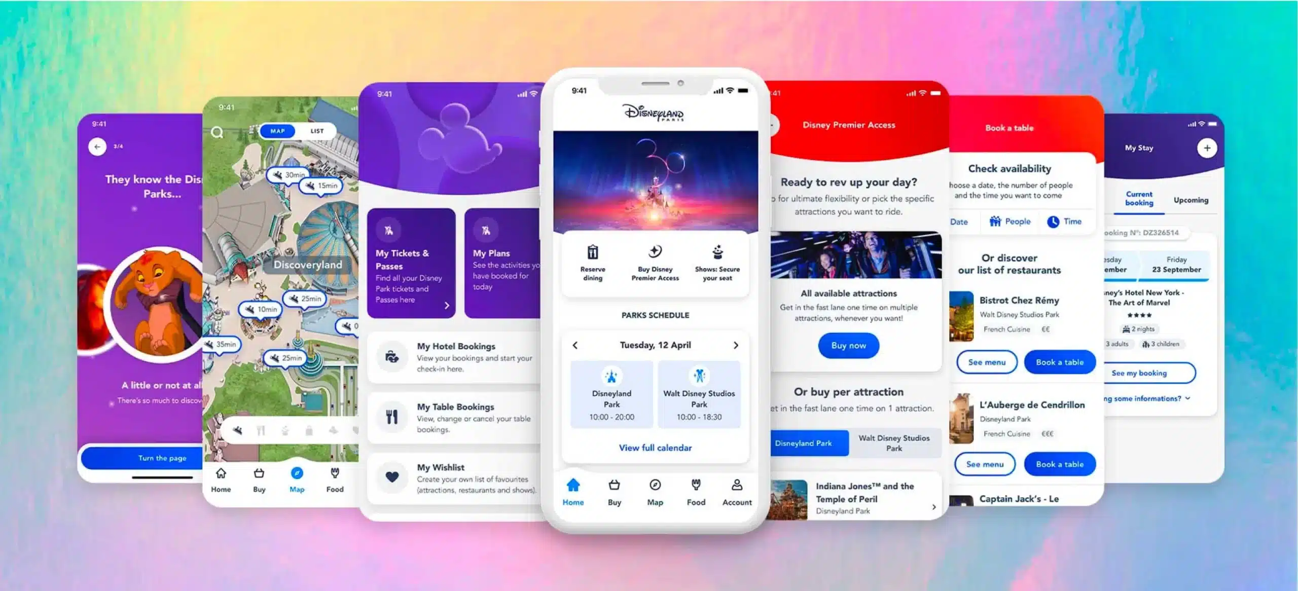 Application mobile Disneyland Paris — interface et fonctionnalités pratiques