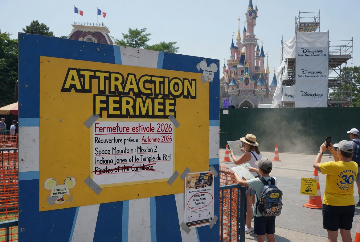 Attractions fermées Disneyland Paris été 2026 — travaux et fermetures à connaître avant votre visite