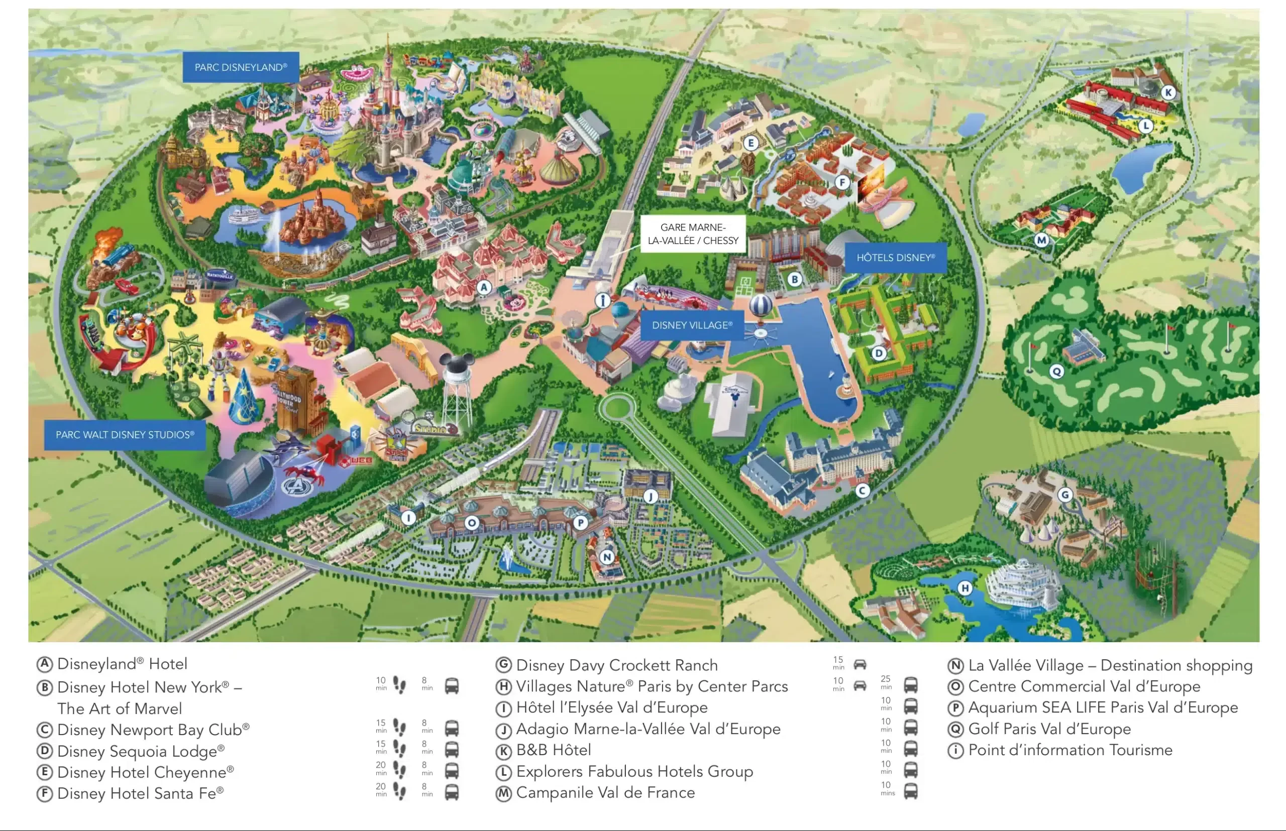 Plan global complexe Disneyland Paris